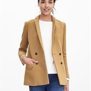 Banana Republic Camel Double-Breasted Blazer